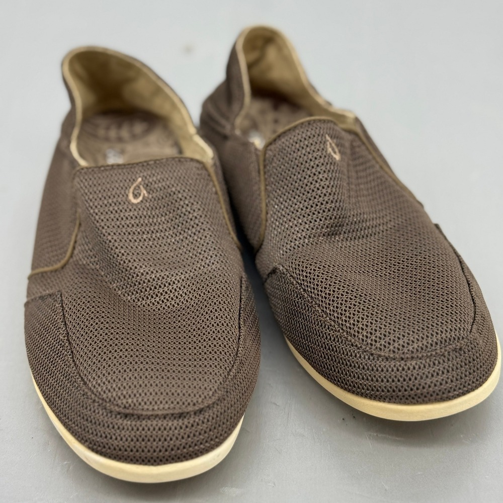 Olukai Waialua Mesh Womens 7.5 Brown Slip On Loafers Shoes 20311-1313